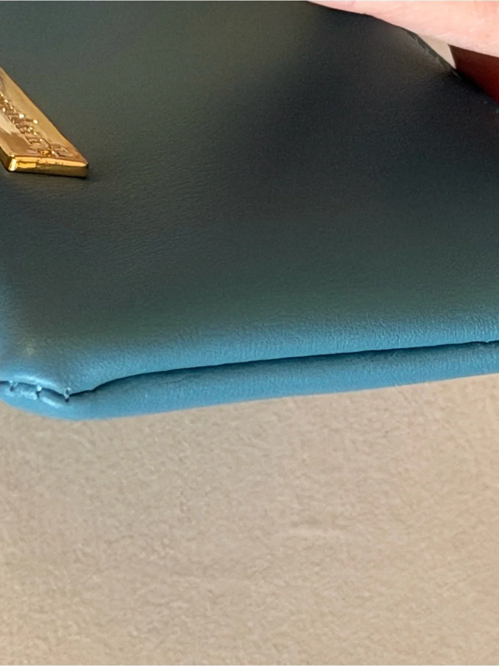 NWT Simply Southern Teal Zip Keyring Wallet with Gold Hardware